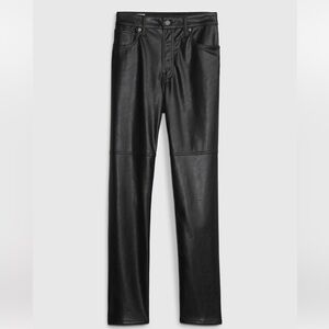 Gap High Rise Vegan Leather Cheeky Straight Pants